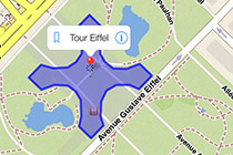 Offline Karte von Paris - Eiffel Turm